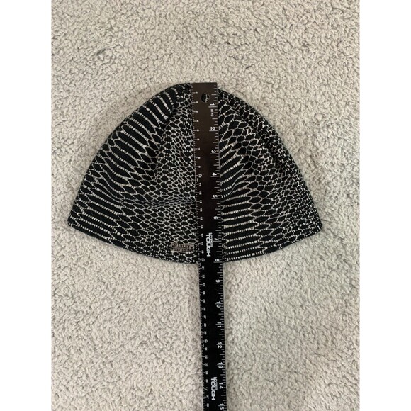 Harley Davidson Black and White Beanie Hat Attire Snakeskin Design One Size - Picture 11 of 12